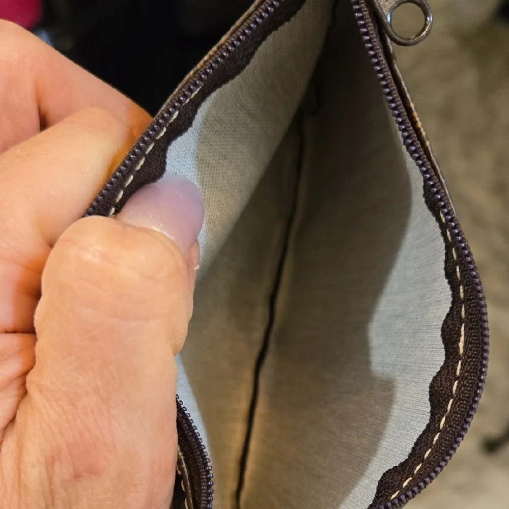 Celine Brown Monogram Clutch with Gold Hardware - Picture 3 of 7
